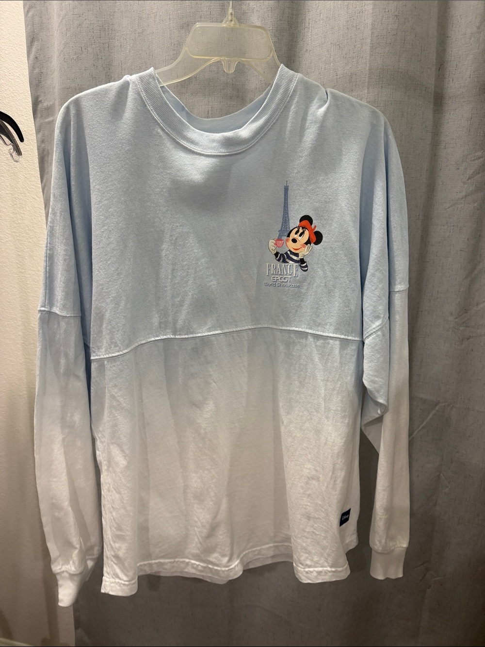 Disney Light Blue & White Ombre Mickey France Long-Sleeve Jersey